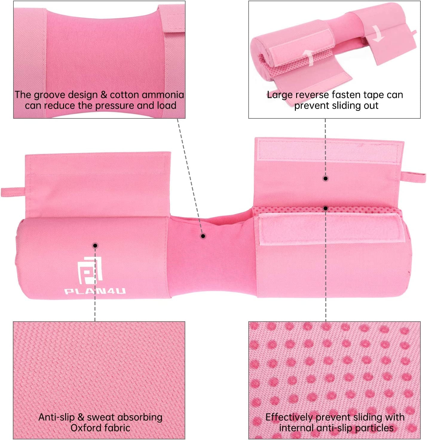 Barbell Pad Set Squat Hip Thrusts Upgraded Workout Foam Weight Lifting Bar Cushion Shoulder Neck