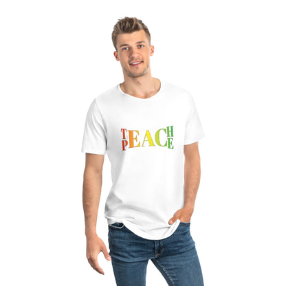 Teach Peace Men's Jersey Curved Hem Tee