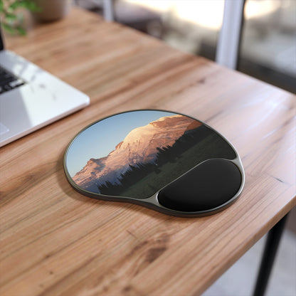 Mt. Rainier Sunrise Mouse Pad With Wrist Rest