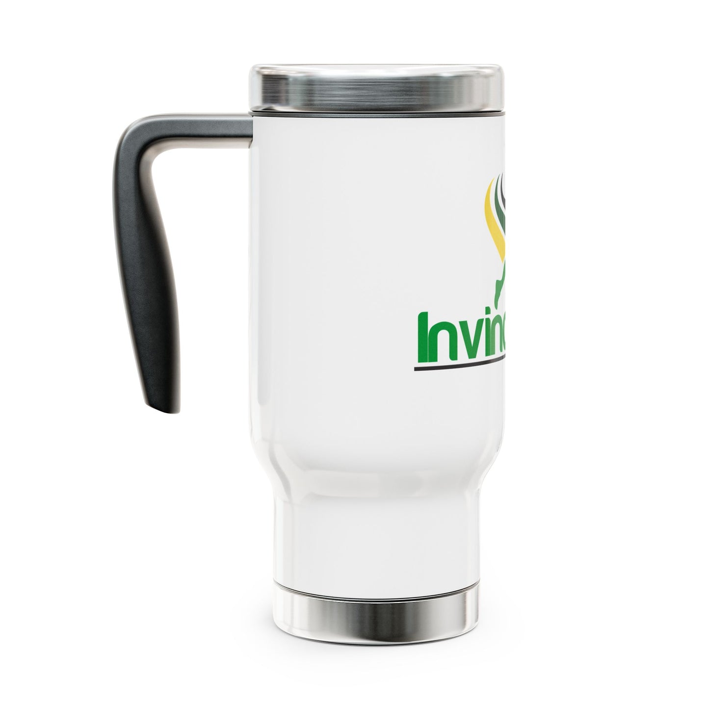 Logo Stainless Steel Travel Mug with Handle, 14oz