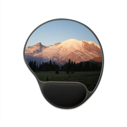 Mt. Rainier Sunrise Mouse Pad With Wrist Rest