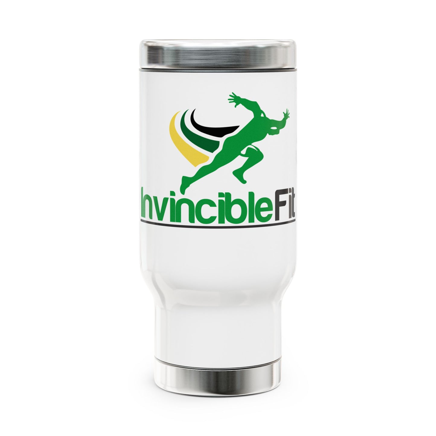 Logo Stainless Steel Travel Mug with Handle, 14oz