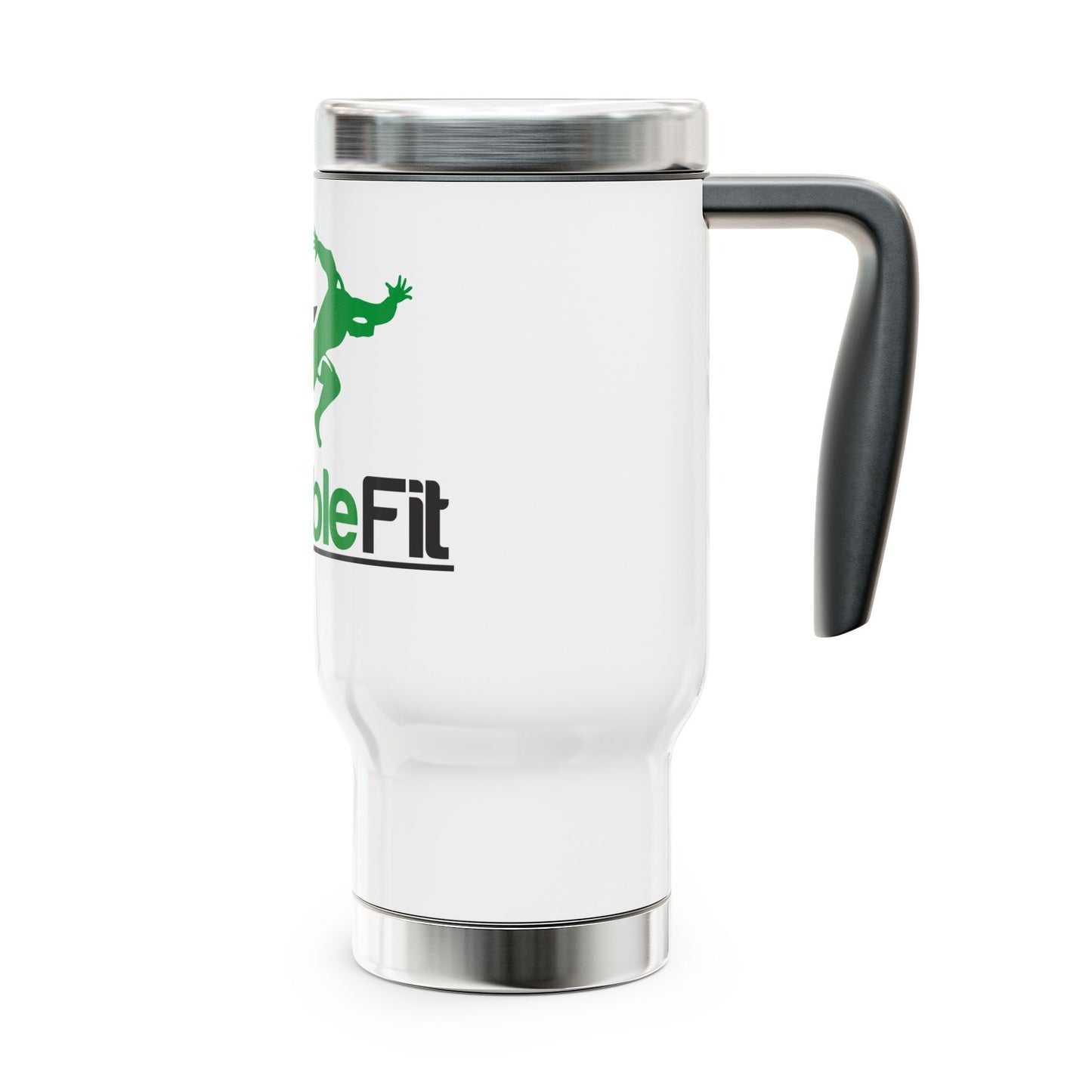 Logo Stainless Steel Travel Mug with Handle, 14oz