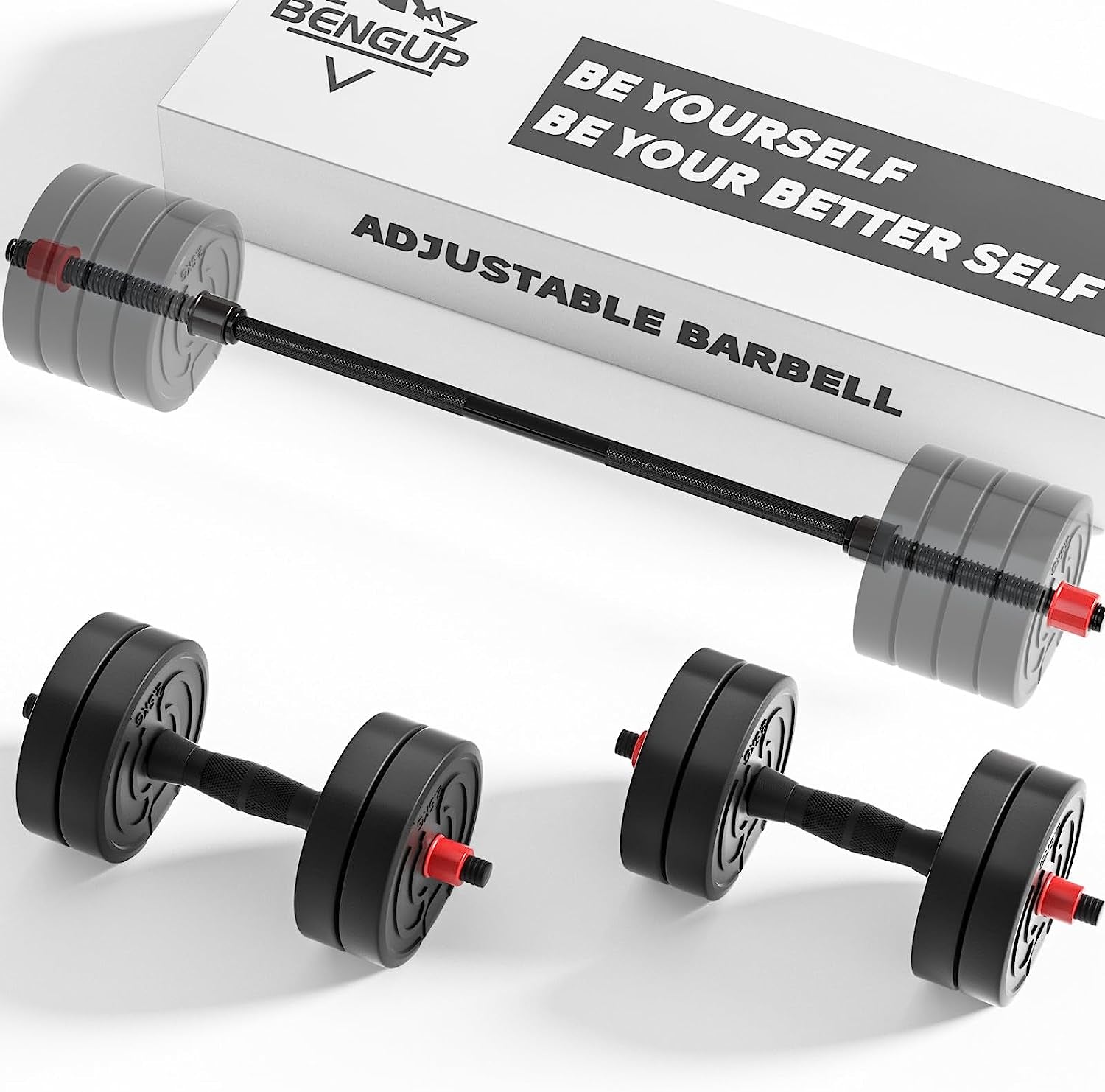 Adjustable Dumbbells Set Home Gym Dumbbell Weights Set as Adjustable Barbell 45Lbs(22.5Lbs Pair)