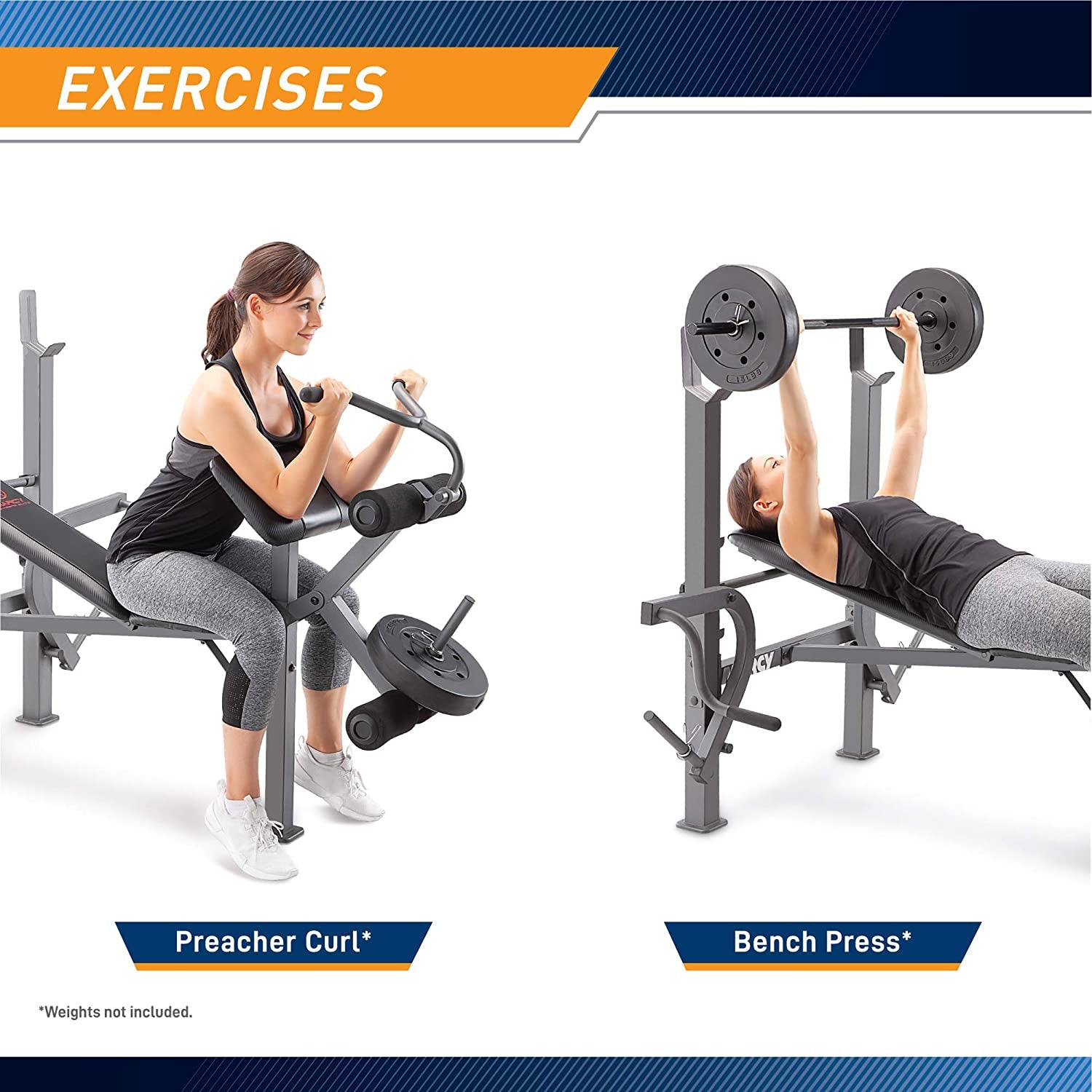 Standard Weight Bench Incline with Leg Developer and Butterfly Arms Multifunctional Workout Equipmen