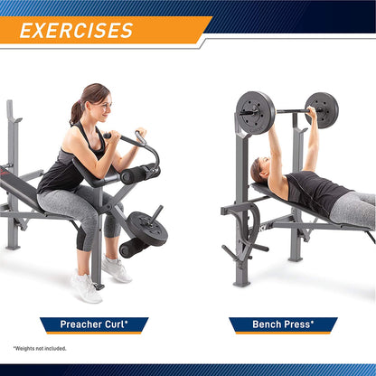 Standard Weight Bench Incline with Leg Developer and Butterfly Arms Multifunctional Workout Equipmen