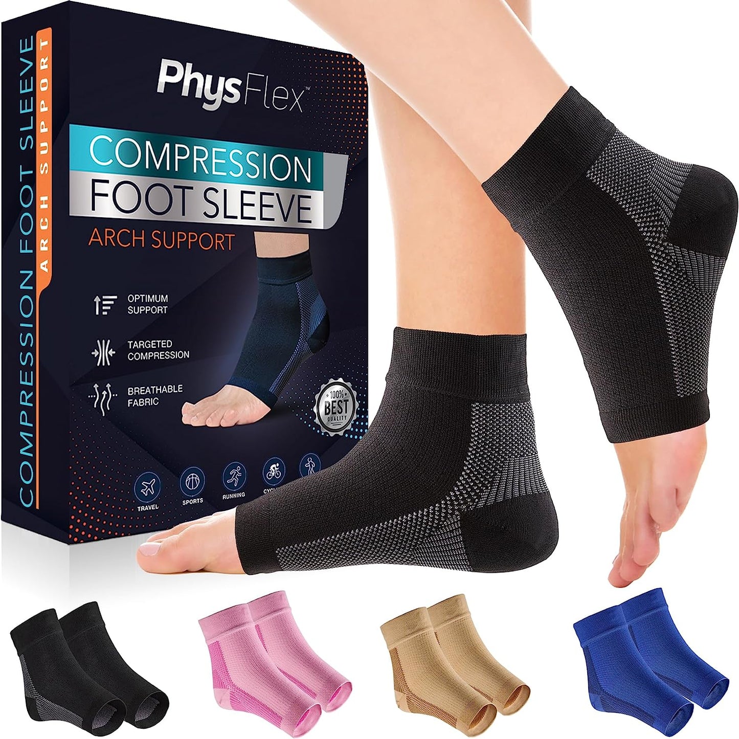 Compression Socks Plantar Fasciitis Achilles Tendonitis Relief Ankle Compression Sleeve Heel Spurs