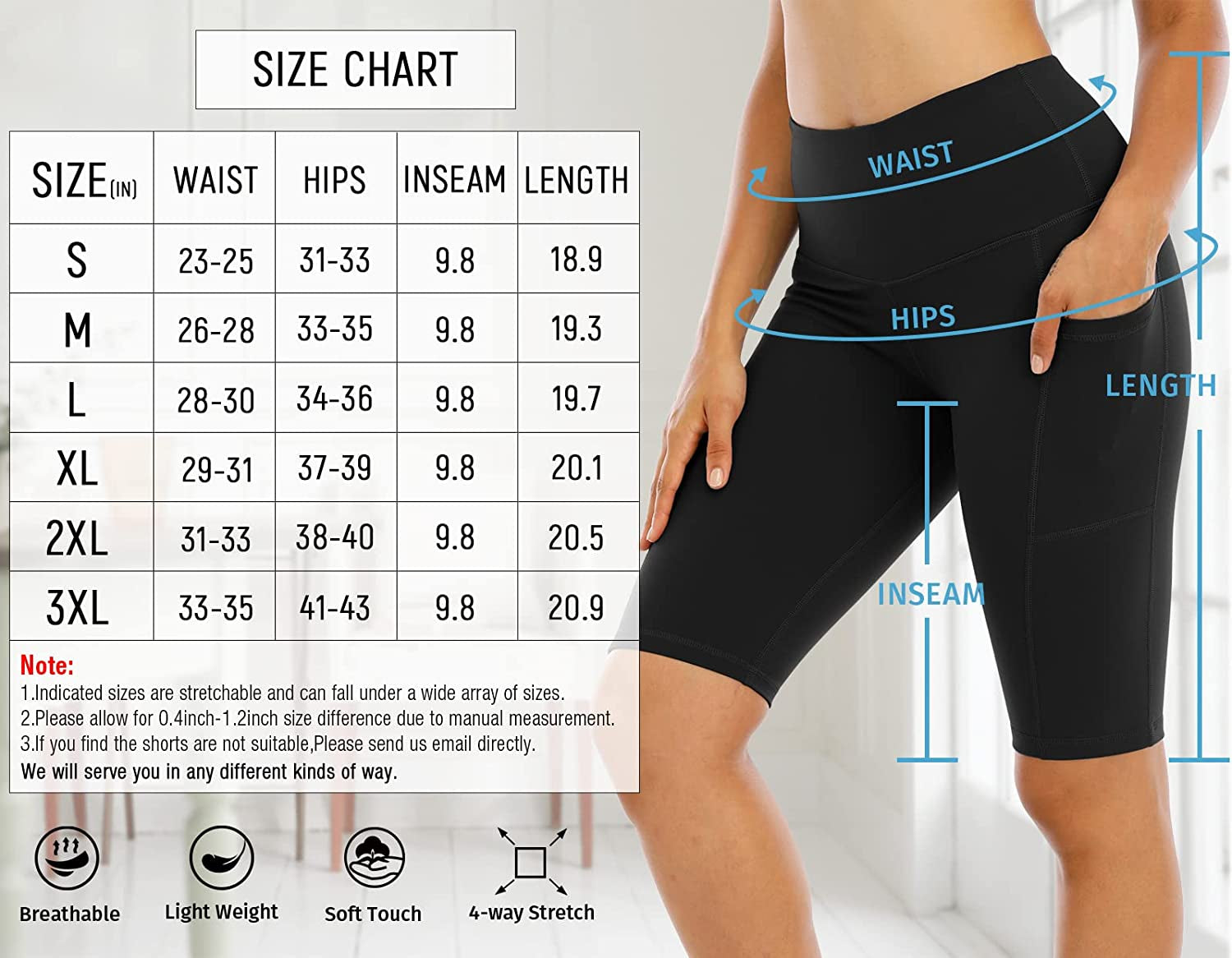 4 Pack Biker Yoga Shorts with Pockets Women,High Waisted Athletic Running Workout Gym Shorts 