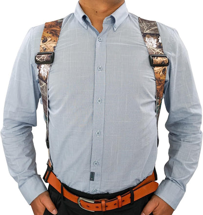 Men Side Clip SuspendersWork Suspenders 2" Wide Trucker Style Suspenders