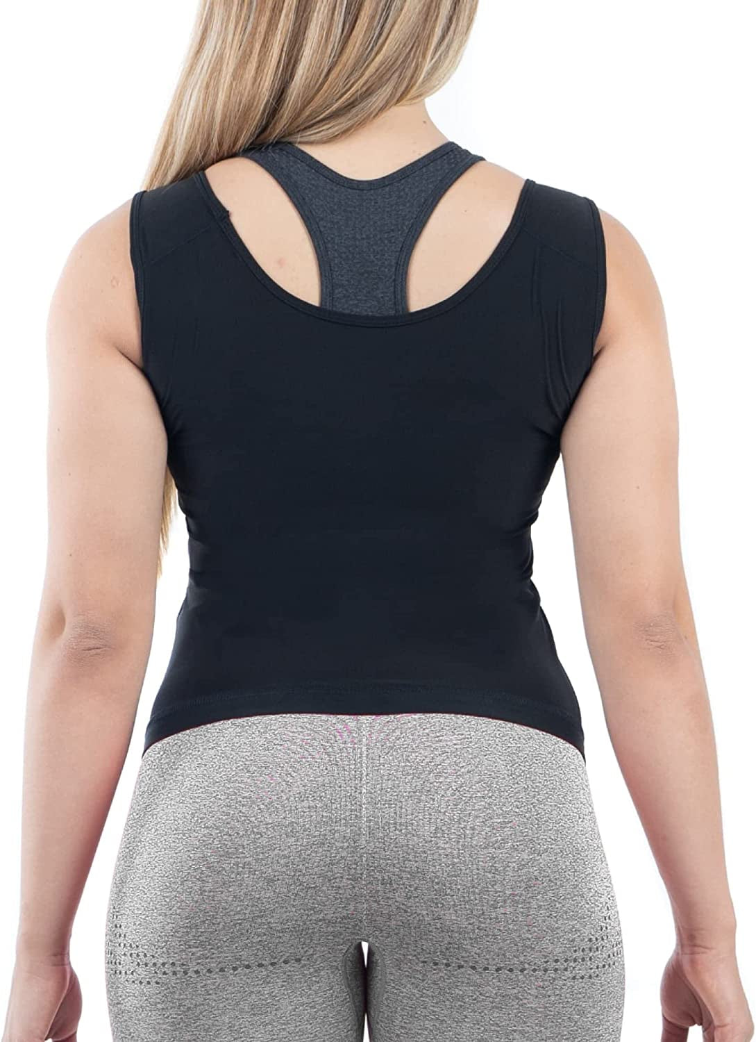 Women'S Zipper Heat Trapping Sweat Enhancing Polymer Vest