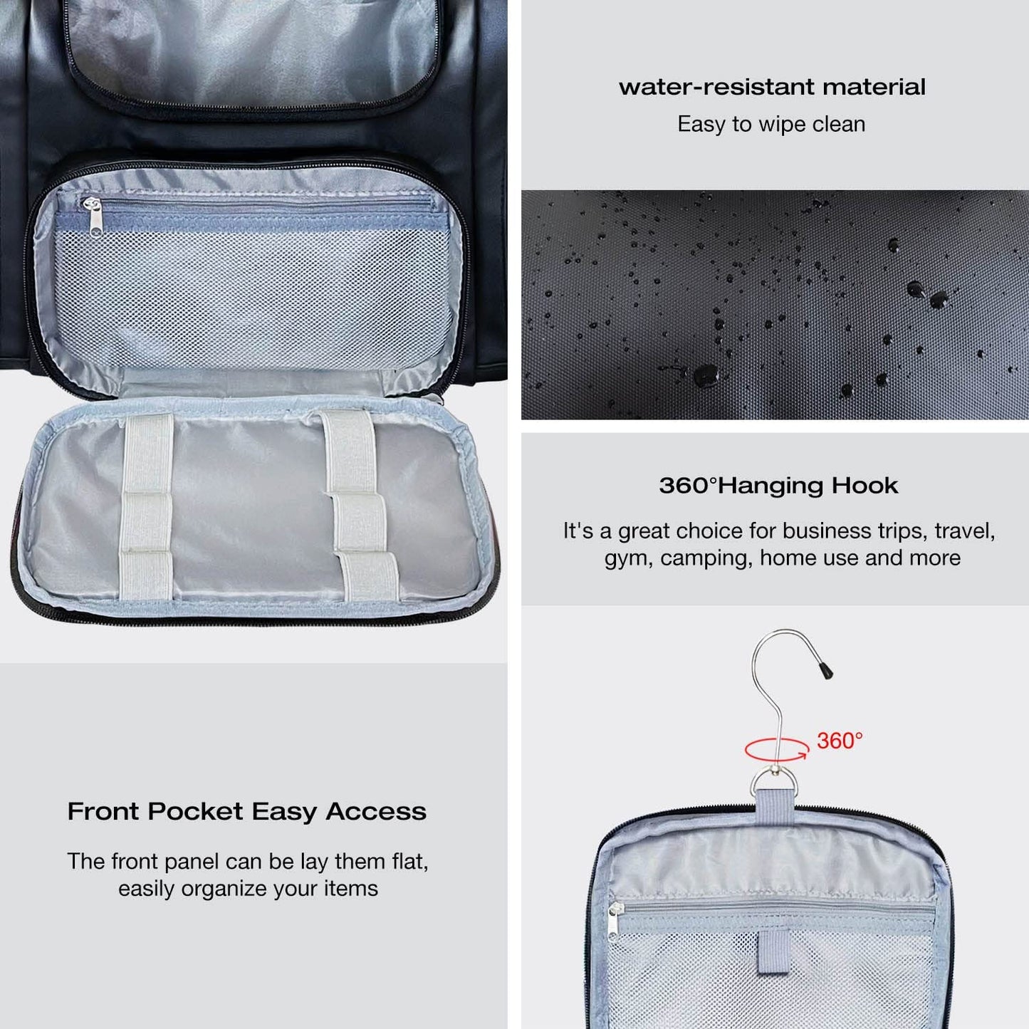 Large Toiletry Bag Hanging Travel Toiletry Bag for Men and Women  Water Resistant Makeup Cosmetic 