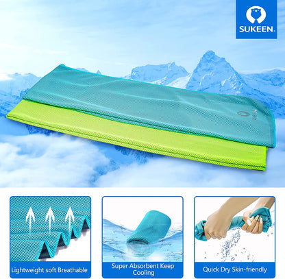 4 Pack Cooling Towel 40"X12 Ice Towel,Soft Breathable Chilly Towel,Microfiber Towel Yog