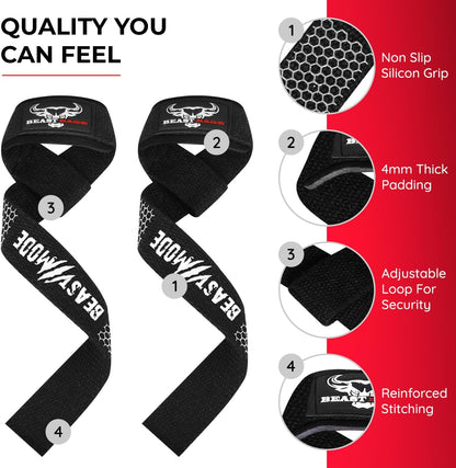 Lifting Straps Weightlifting 24 Weight Lifting Straps Gym Men Women 4MM Power Lifting Wrist 