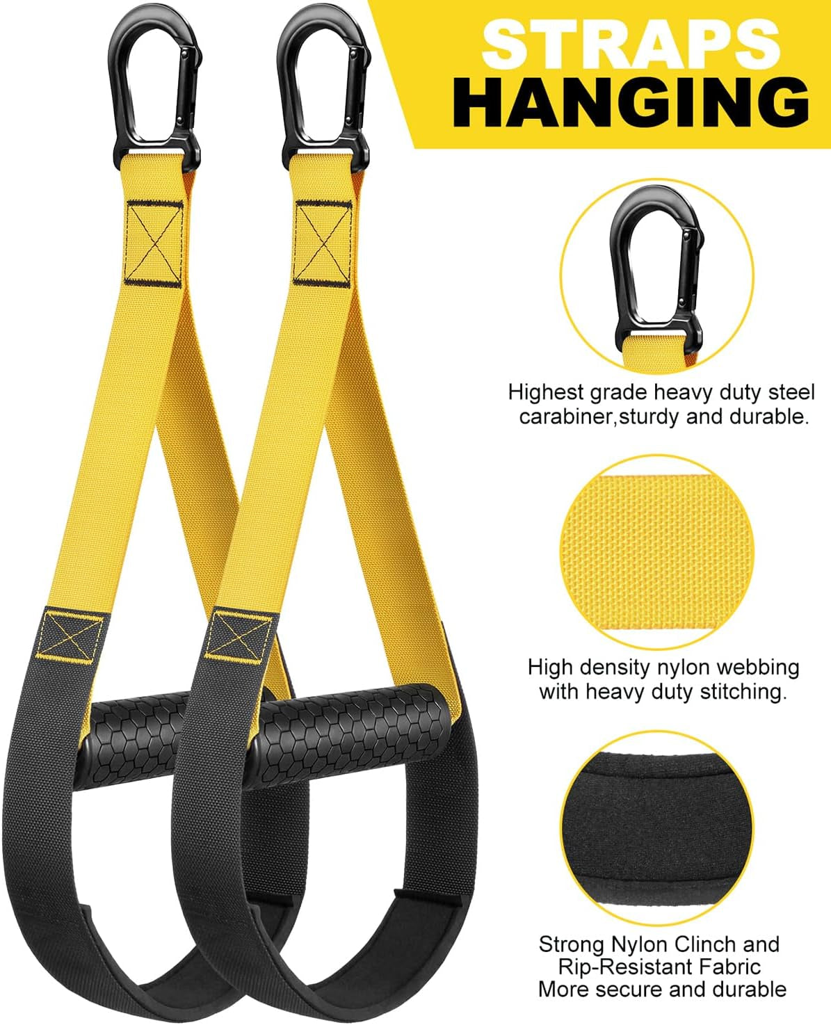 Training Kit Resistance Trainer Exercise Straps with Handles Door Anchor and Carrying Bag Home Gym