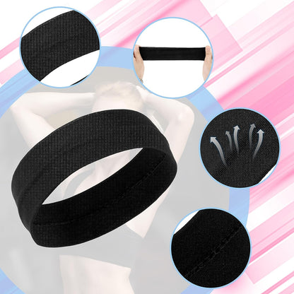 6Pcs Workout Headbands for Women Non Slip Sweatbands Elastic Sweat Hair Bands Sports Headband