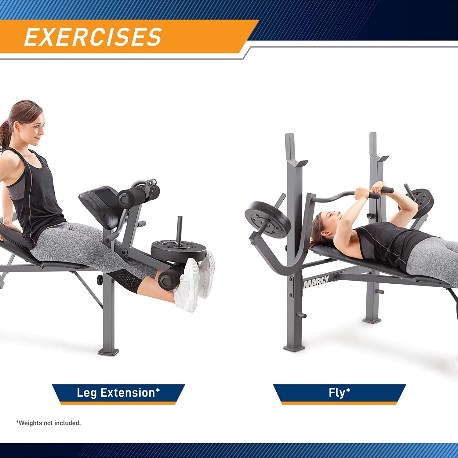 Standard Weight Bench Incline with Leg Developer and Butterfly Arms Multifunctional Workout Equipmen