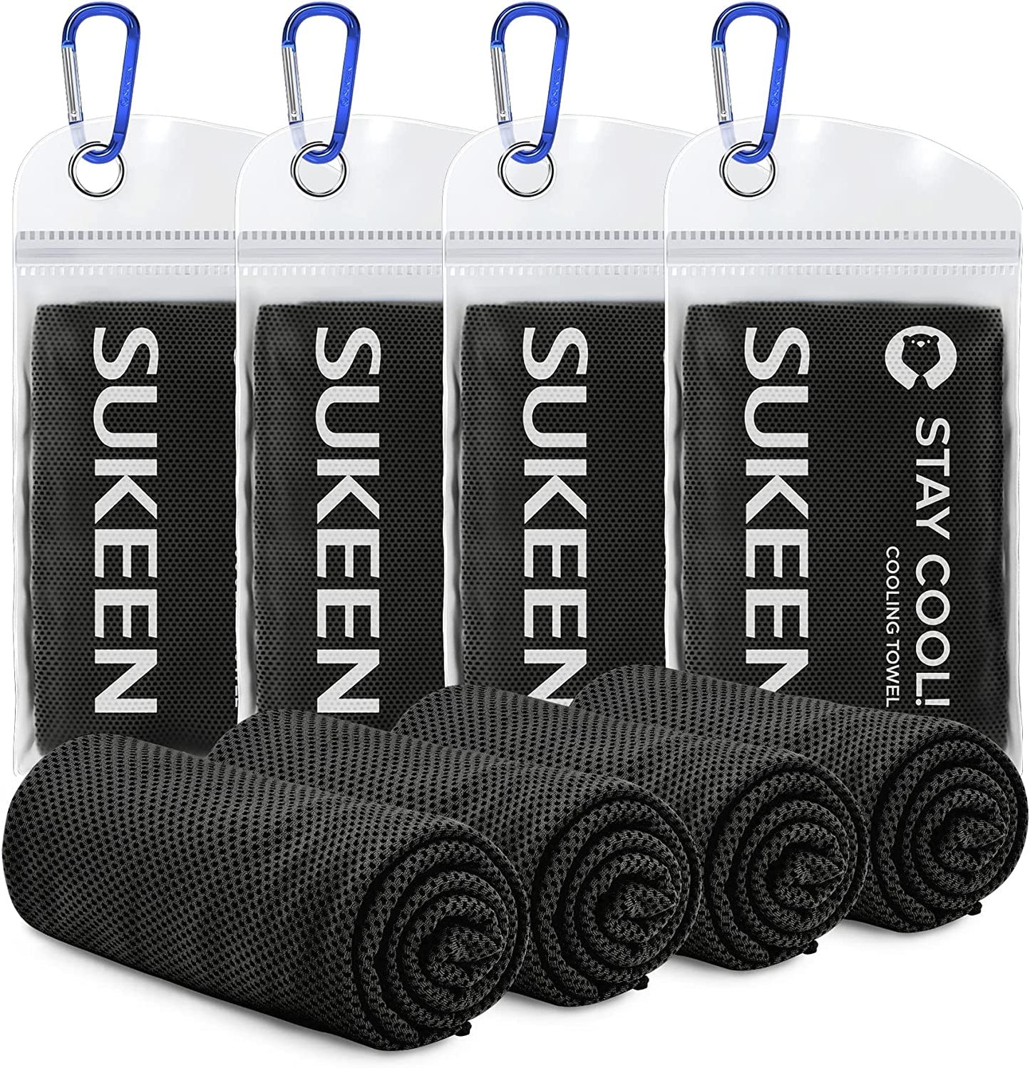 4 Pack Cooling Towel 40"X12 Ice Towel Soft Breathable Chilly Towel Microfiber Towel 