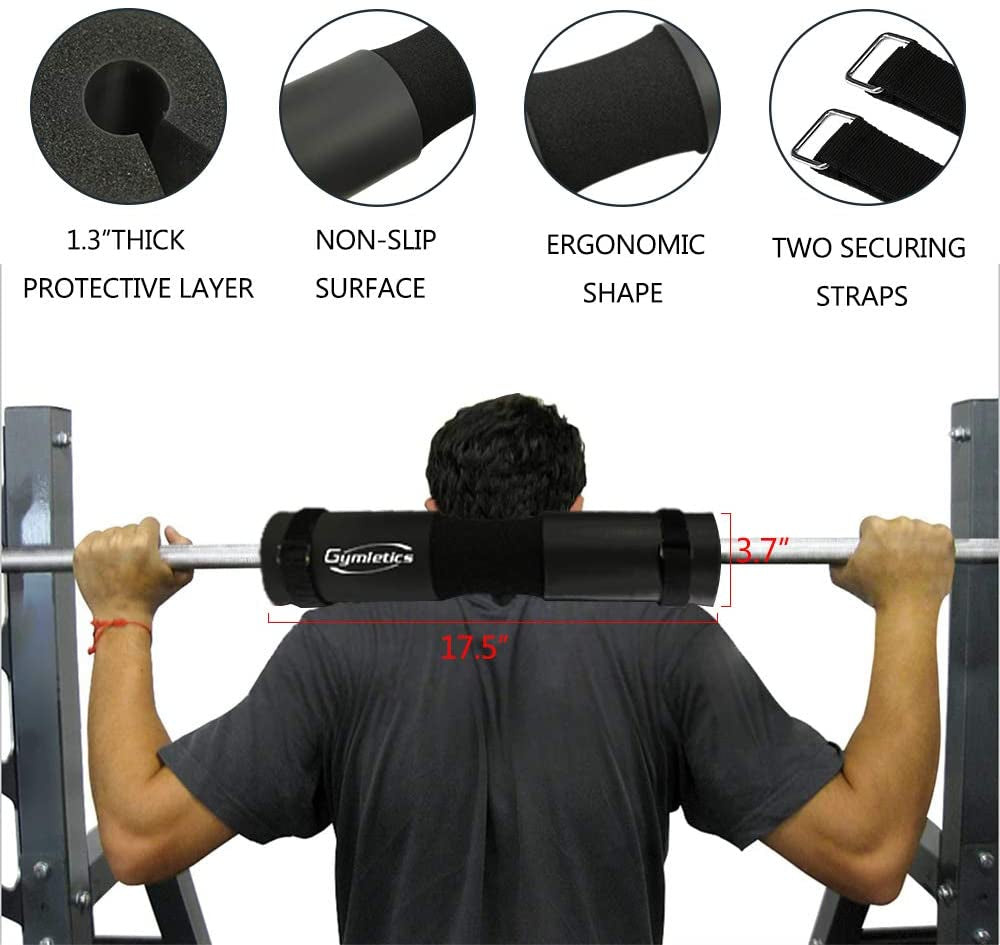 7 Pack Barbell Squat Pad Standard Set Barbell Pad Hip Thrusts 2 Gym Ankle Straps