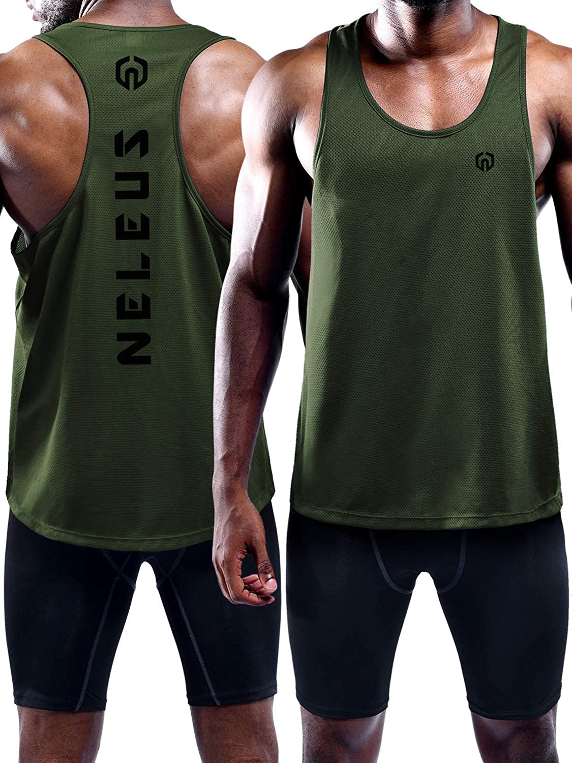 Men'S 3 Pack Dry Fit Y-Back Muscle Tank Top