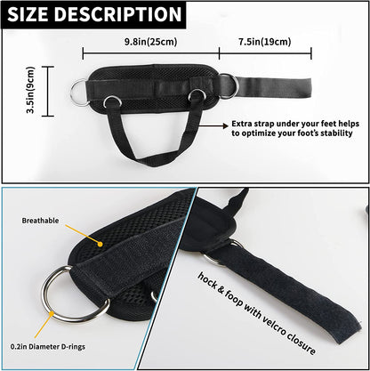 Ankle Straps Cable Machine Glute Kickbacks  Adjustable Comfort Fit Men Women Leg Workout Strap