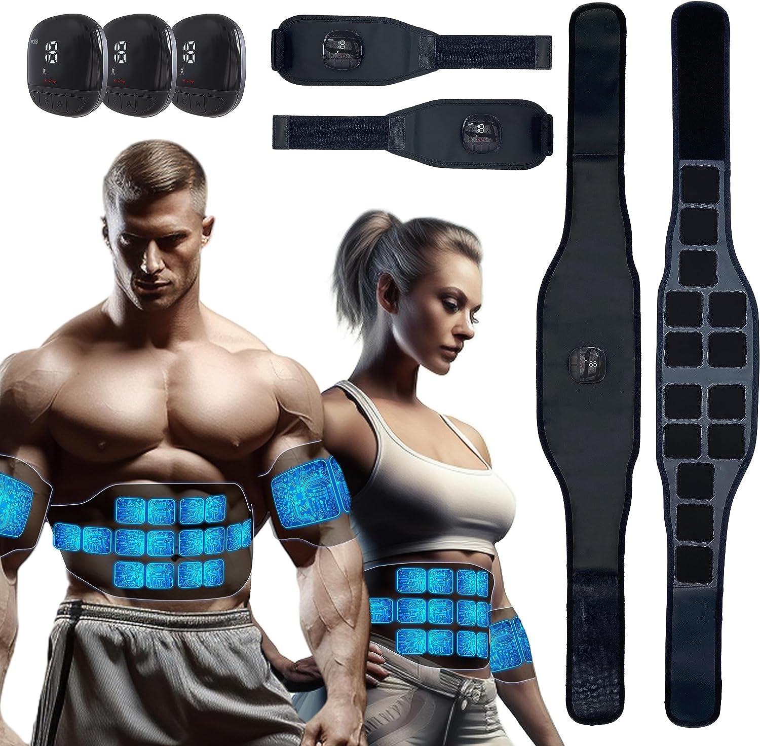 Ab Stimulator Belt Muscle Stimulator Waist Trainer Woman/Man Abs Workout Equiptment Your Home Gym 