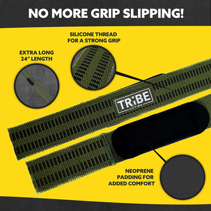 Heavy Duty Wrist Wraps and Lifting Straps 21" Wrist Wraps Weightlifting Men and 24" Wrist 