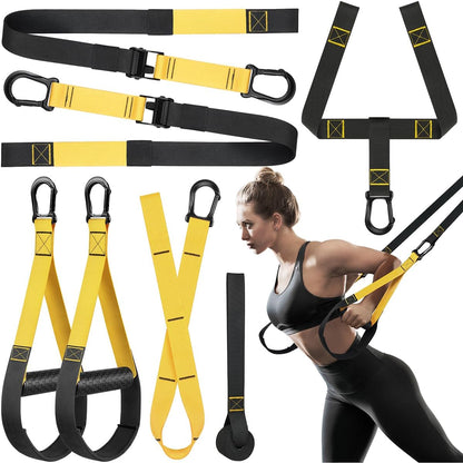 Training Kit Resistance Trainer Exercise Straps with Handles Door Anchor and Carrying Bag Home Gym