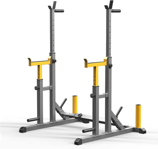 Squat Rack Multi-Function Barbell Rack Weight Lifting and Home Gym Fitness Workout Portable 