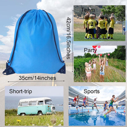 100 Pieces Drawstring Backpack Bulk Draw String Gym Bags Cinch Sack Nylon String Sport Backpack 