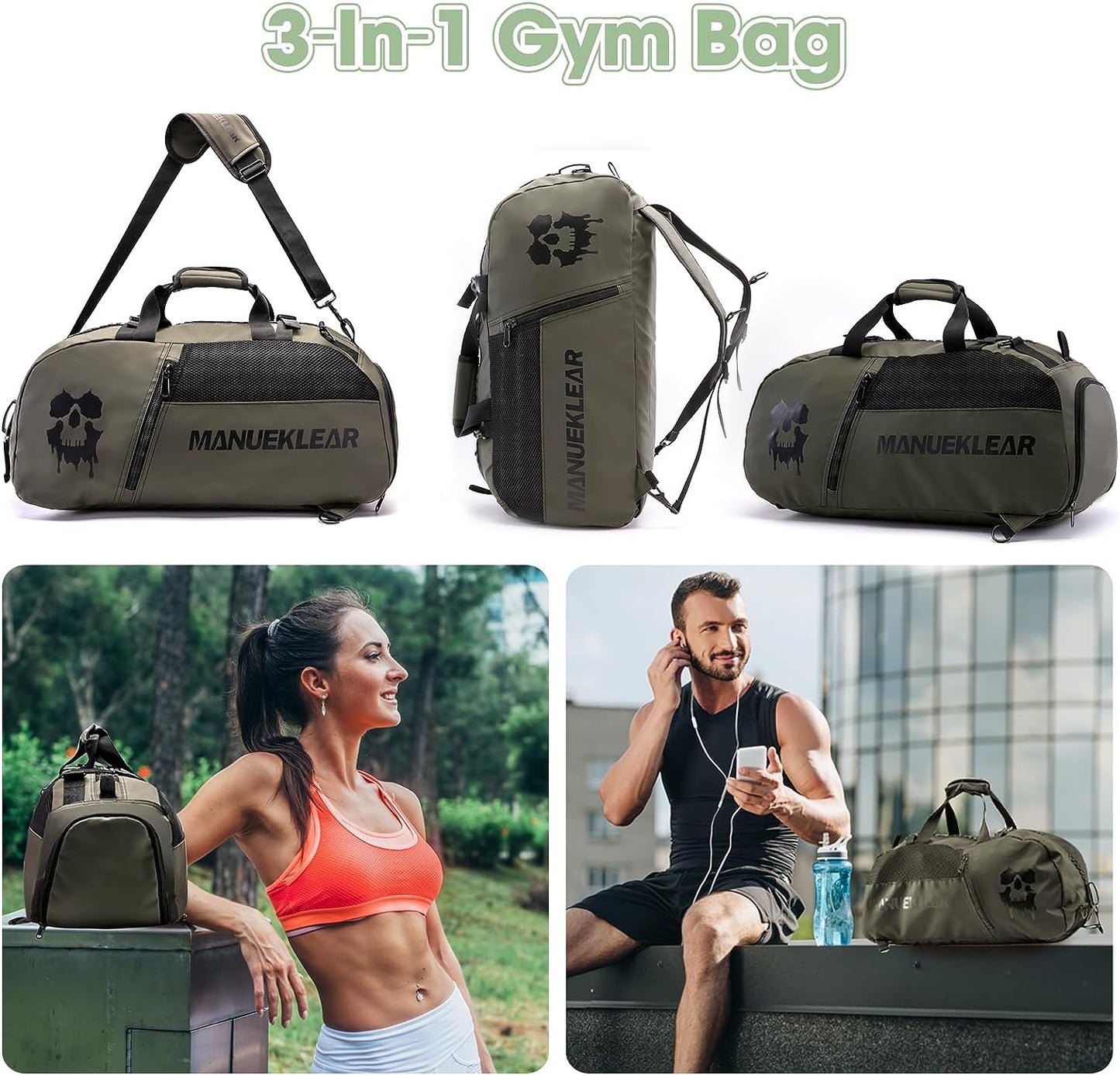  Women and Men Duffle Bag Men with Shoe Compartment Women Sports Duffel Bags