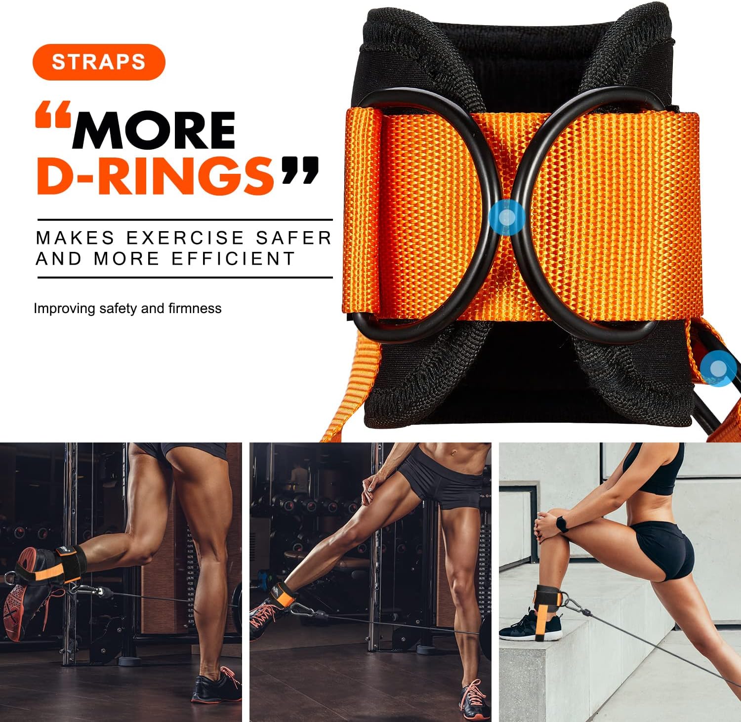 Ankle Strap Cable Machine Padded Ankle Straps Cable Machine Kickbacks Glute Workouts Leg Extensions