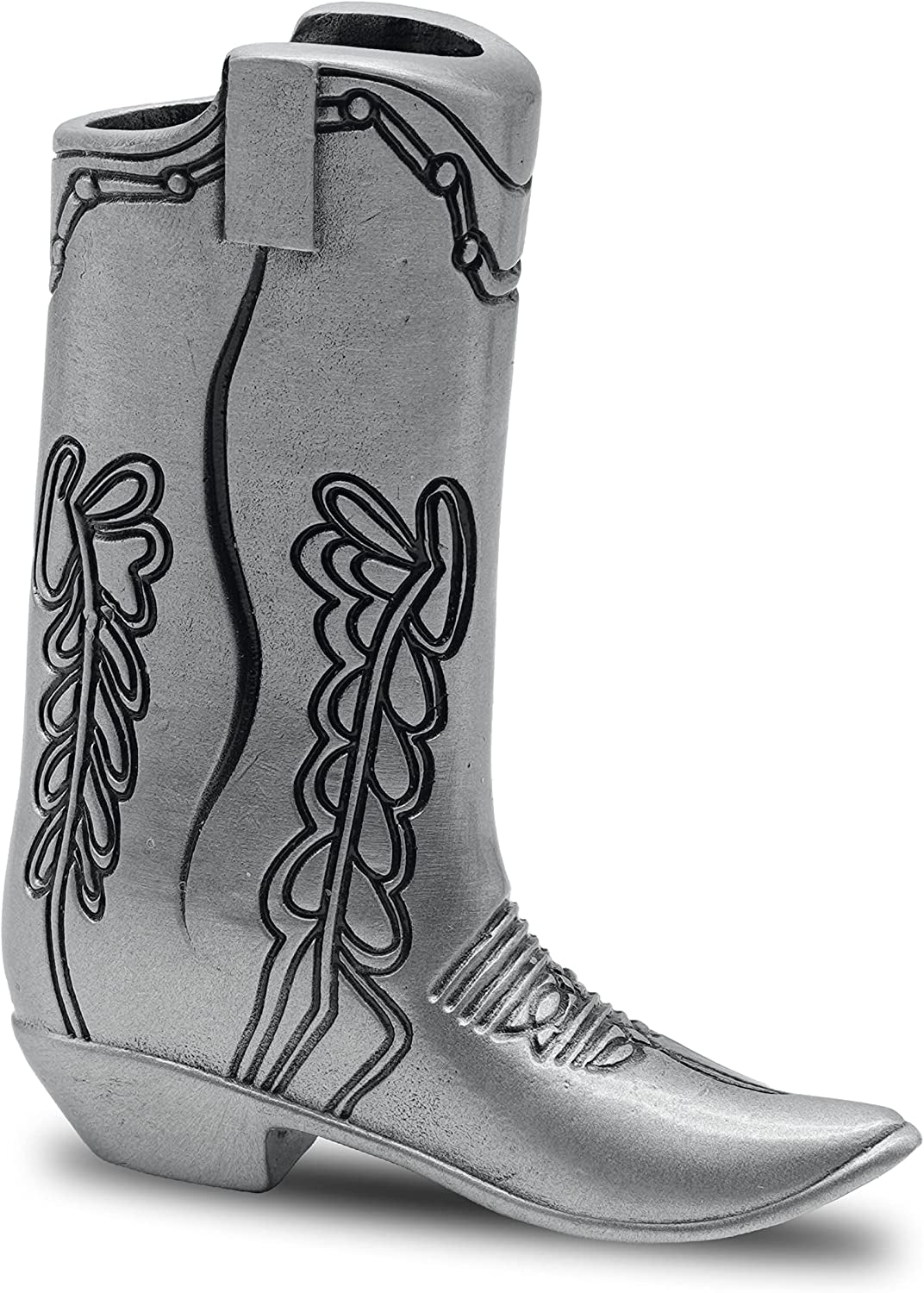 Cowboy Boot Case Silver Metal by   Mini Bic Stylish Design Lighter Sleeve Cover deal Home Everyday