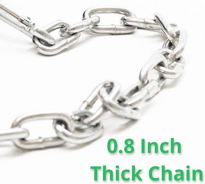 Buckle Dip Belt Weight Lifting 300 Lb  Experts Heavy Duty Steel Chain with 4" Comfortable 