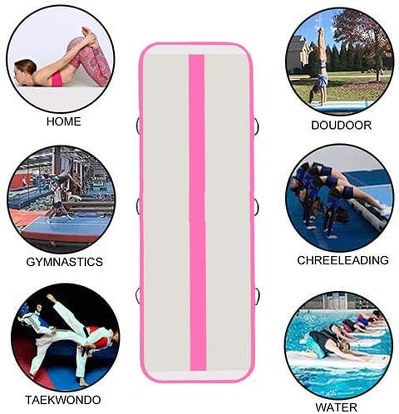 Inflatable Gymnastics Air Tumble Track Tumbling Mat 4In/6In Thick Air Floor Tumble Track with Air 