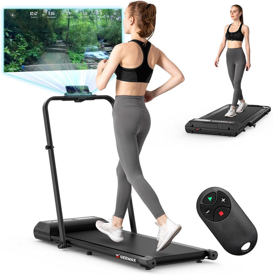 2 in under Desk Treadmill Foldable Compact Treadmill Small Spaces Workout Electric Exercise Running 