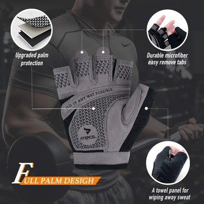 Lifting Gloves Full Palm Protection Workout Gloves Gym Cycling Exercise Breathable