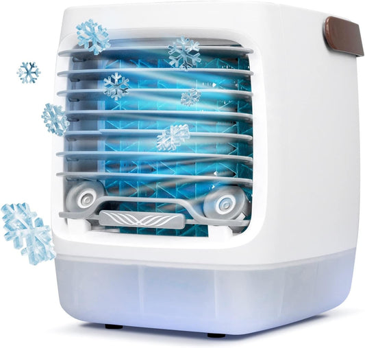 2.0 Evaporative Air Cooler 4-Speed Mini Portable Swamp Coolers with HumidifierPersonal Cooling Unit 