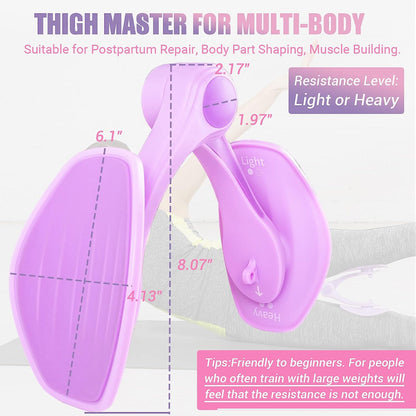 Thigh Master Thigh Exerciser Women Enhanced Resistance Hip and Pelvis Trainer Inner Thigh 