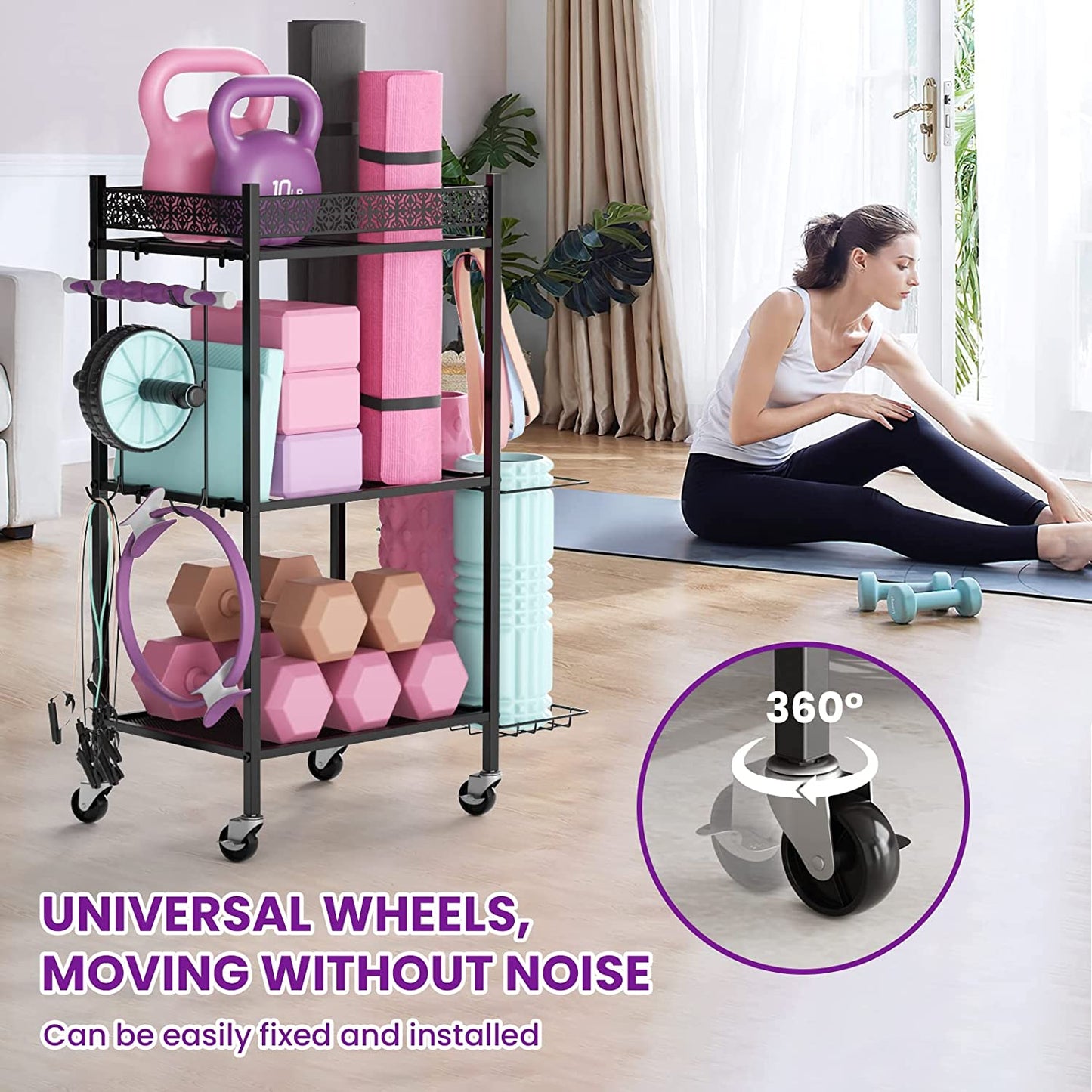 Yoga Mat Storage Home Gym Storage Rack Yoga Mat Holder Workout Storage Yoga Mat