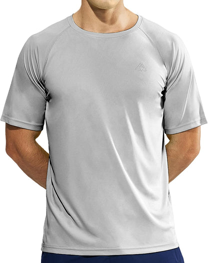 Workout Tee Shirts Short Sleeve Raglan UV Sun Protection Shirt Lightweight Moisture Wicking Athletic