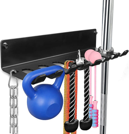 Gym Rack Organizer Home Gym Accessories Hanger Wall Mount Hooks Olympic Barbells