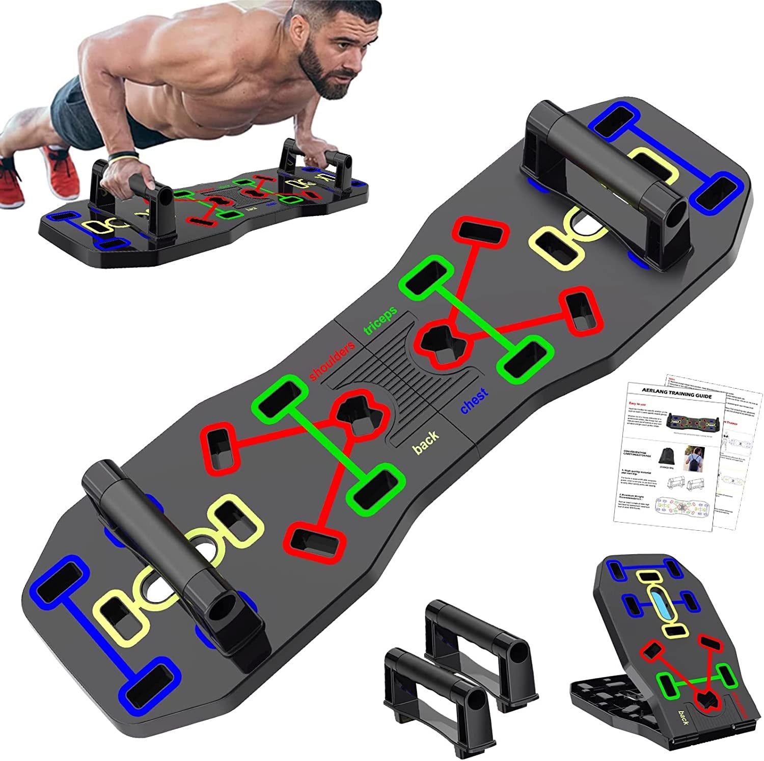 Push up Board Portable Multi-Function Foldable 10 in 1 Push up Bar Push up Handles 