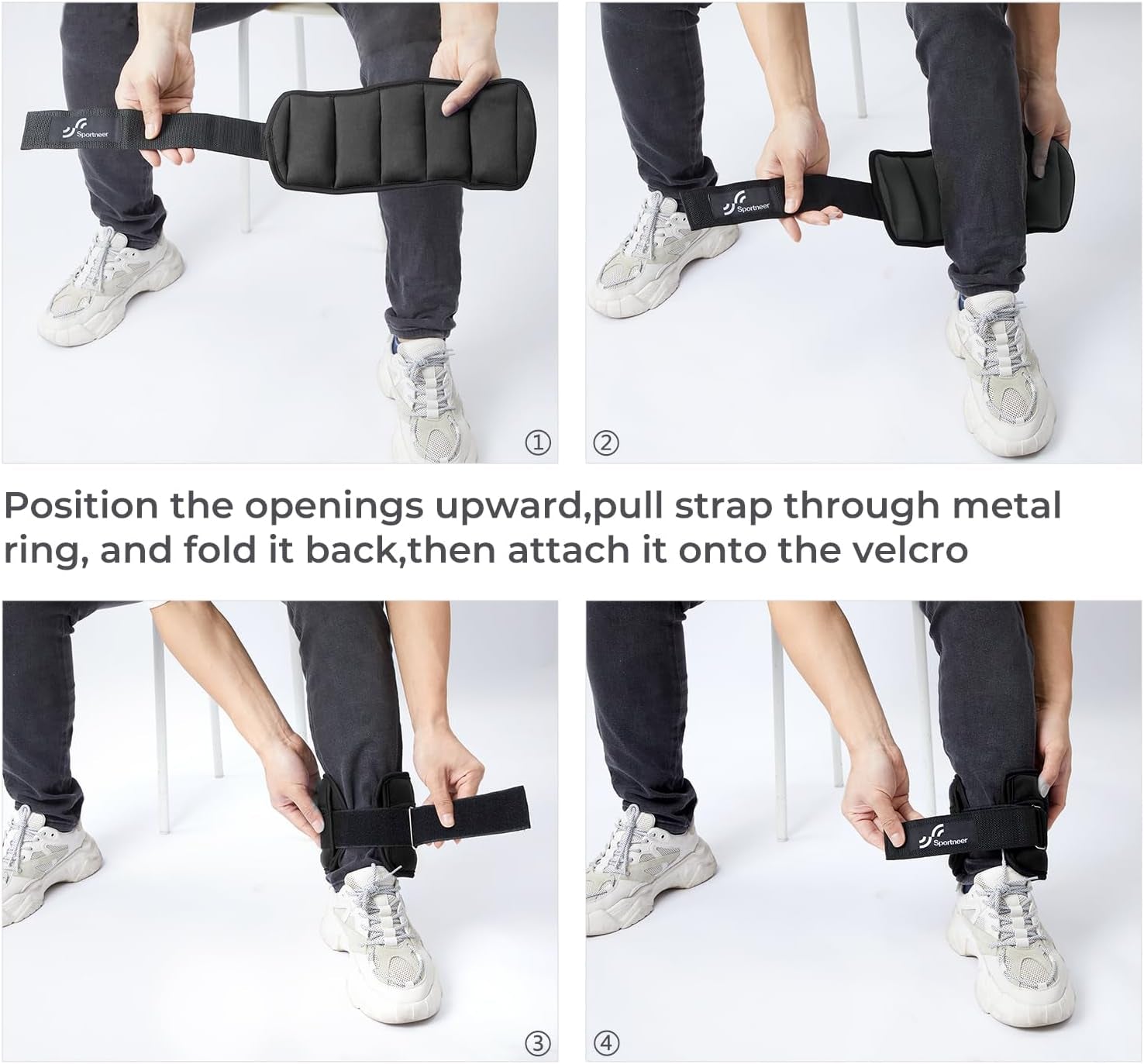 Adjustable Ankle Weights 1 Pair 2 4 6 8 10 Lbs Leg Weight Straps Women Men Weighted Ankle Weights