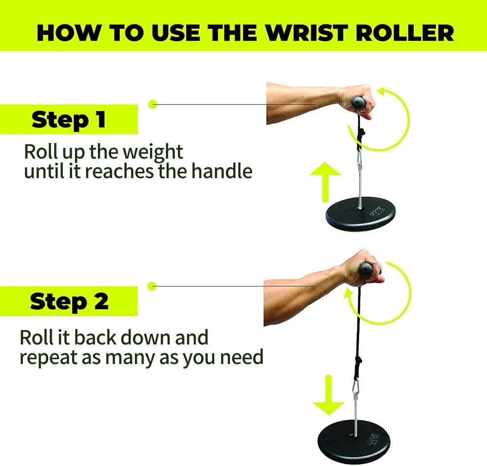 Wrist and Forearm Blaster Muscle Strength Wrist Roller & Forearm Roller Training with Soft Foam Grip Handles