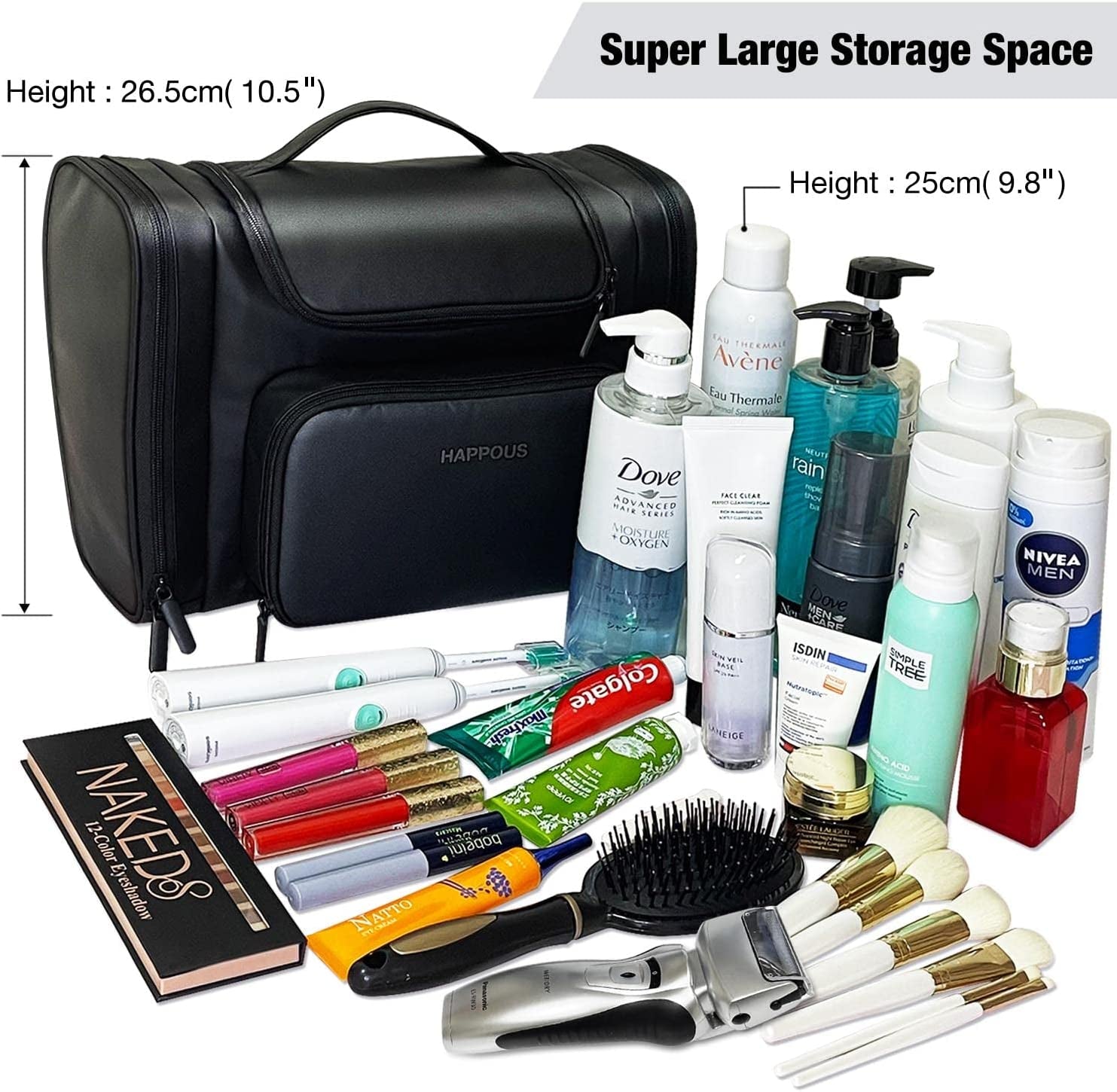 Large Toiletry Bag Hanging Travel Toiletry Bag for Men and Women  Water Resistant Makeup Cosmetic 