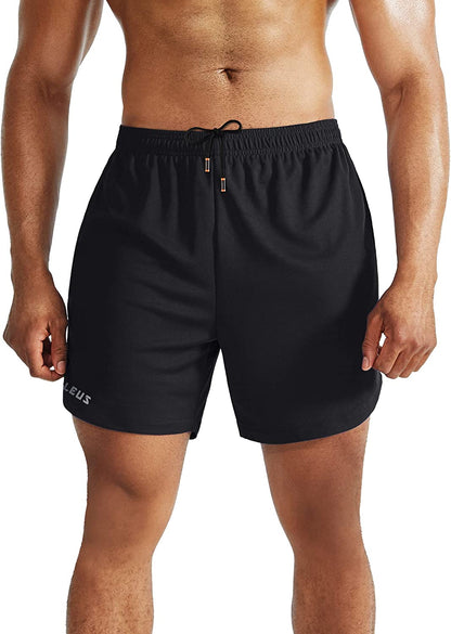 Men'S 2 in 1 Running Shorts with Liner,Dry Fit Workout Shorts with Pockets