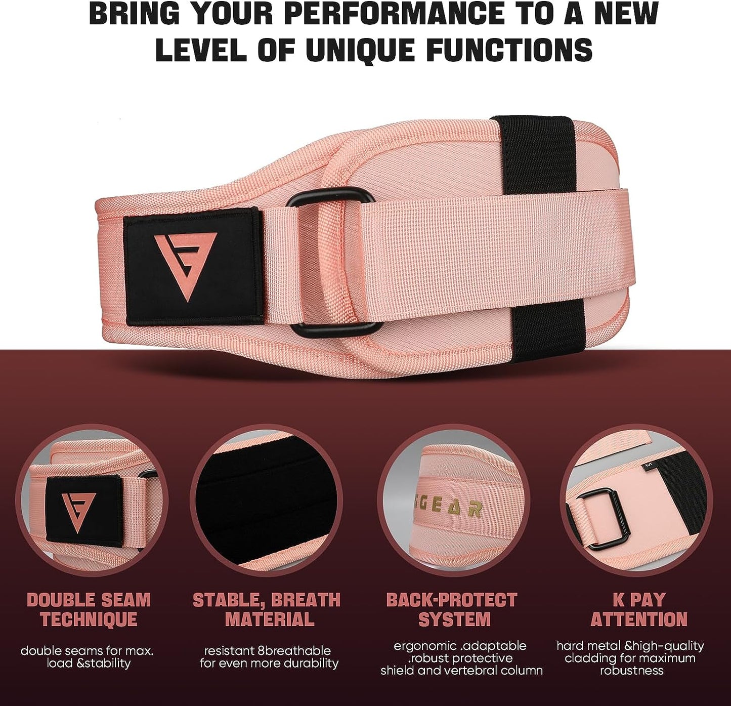 Lifting Belt Lifting Belts Women Weightlifting Belt Fitness Belt Ladies with Padded Lumbar Support 