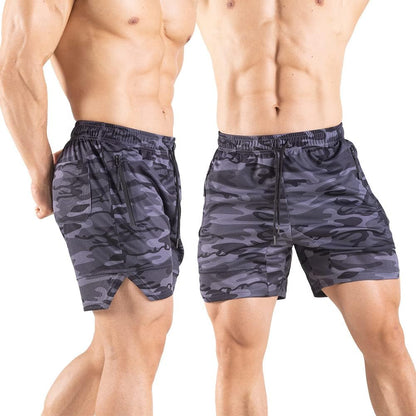 Gym Workout Shorts with Zipper Pockets Dry Fit Mens Mesh Athletic Shorts Running Bodybuilding 