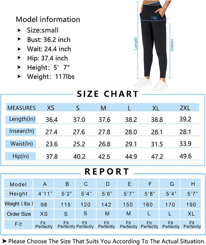 Women'Joggers Pants Lightweight Athletic Leggings Tapered Lounge Pants Workout Yoga Runnin