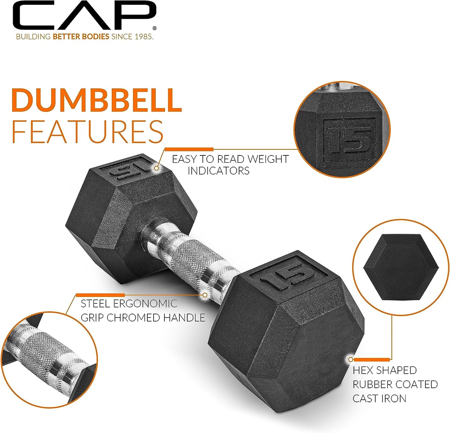 CAP Barbell 150 LB Dumbbell Set with Rack